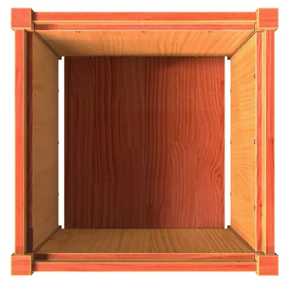 viaszbarna tömör fenyőfa kerti virágláda 50 x 50 x 50 cm
