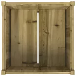 impregnált fenyőfa kerti virágláda 70 x 70 x 70 cm