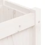 fehér tömör fenyő kerti virágláda 150 x 31 x 31 cm