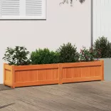 viaszbarna tömör fenyőfa kerti virágláda 150 x 31 x 31 cm