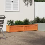 viaszbarna tömör fenyőfa kerti virágláda 150 x 31 x 31 cm