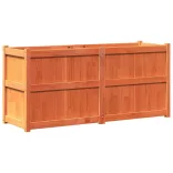viaszbarna tömör fenyőfa kerti virágláda 150 x 50 x 70 cm