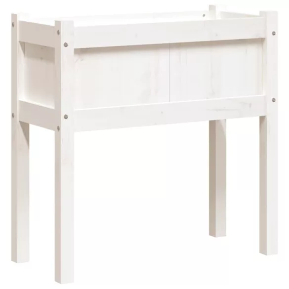 fehér tömör fenyő kerti virágláda 70 x 31 x 70 cm