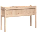 tömör fenyőfa kerti virágláda lábakkal 110 x 31 x 70 cm