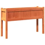 viaszbarna tömör fenyőfa kerti virágláda 110 x 31 x 70 cm