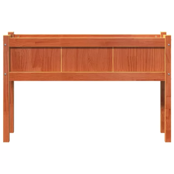 viaszbarna tömör fenyőfa kerti virágláda 110 x 31 x 70 cm