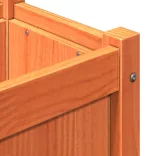 viaszbarna tömör fenyőfa kerti virágláda 110 x 31 x 70 cm