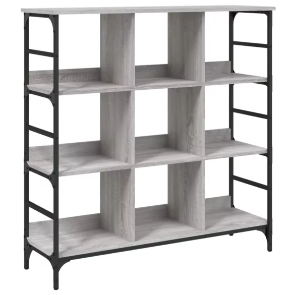 szürke sonoma színű szerelt fa tálalószekrény 102x32x103,5 cm