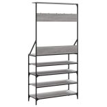 szürke sonoma ruhafogas cipőpolccal 90 x 34 x 184 cm