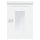 fehér szerelt fa kutyaketrec 45 x 62 x 59 cm