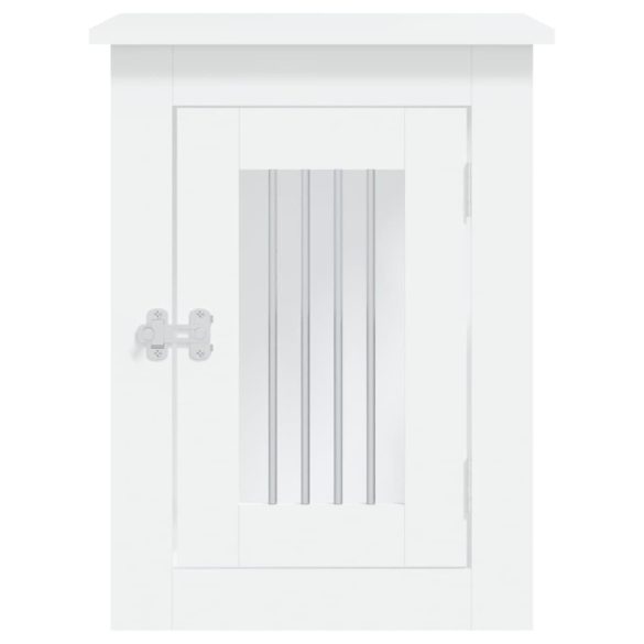 fehér szerelt fa kutyaketrec 45 x 62 x 59 cm