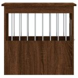 barna tölgy színű szerelt fa kutyaketrec 45 x 62 x 59 cm
