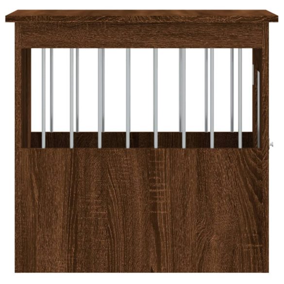 barna tölgy színű szerelt fa kutyaketrec 45 x 62 x 59 cm