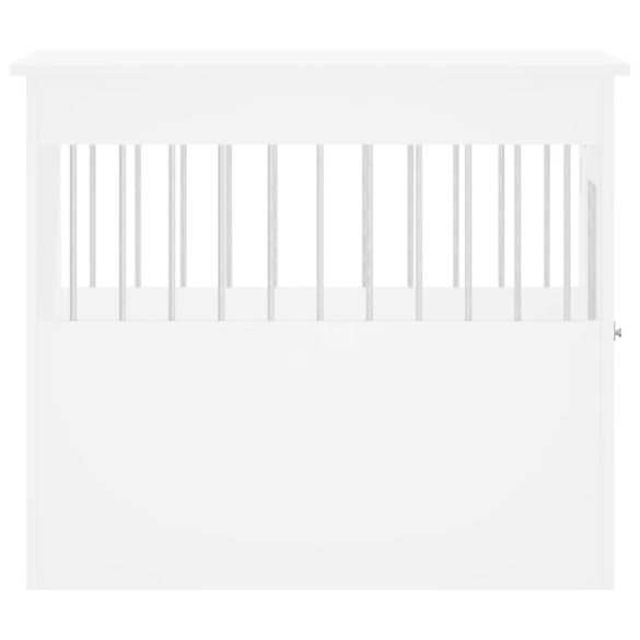 fehér szerelt fa kutyaketrec 55 x 80 x 68 cm