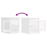 fehér szerelt fa kutyaketrec 55 x 80 x 68 cm