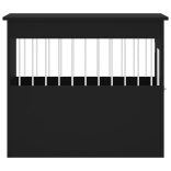 fekete szerelt fa kutyaketrec 55 x 80 x 68 cm