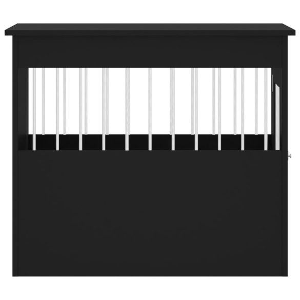 fekete szerelt fa kutyaketrec 55 x 80 x 68 cm