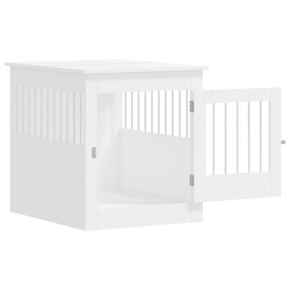 fehér szerelt fa kutyaketrec 64,5 x 80 x 71 cm