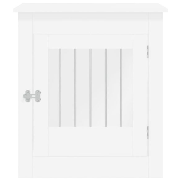 fehér szerelt fa kutyaketrec 64,5 x 80 x 71 cm