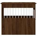 barna tölgy színű szerelt fa kutyaketrec 64,5 x 80 x 71 cm