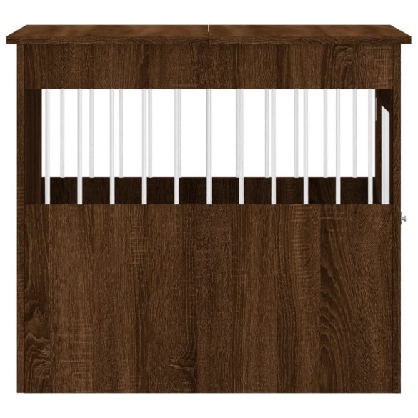 barna tölgy színű szerelt fa kutyaketrec 64,5 x 80 x 71 cm