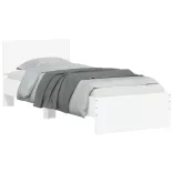 fehér szövet ágykeret fejtámlával 75x190 cm