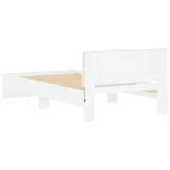 fehér ágykeret fejtámlával és LED-világítással 100 x 200 cm