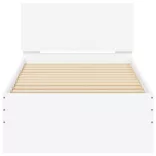 fehér ágykeret fejtámlával és LED-világítással 90 x 200 cm