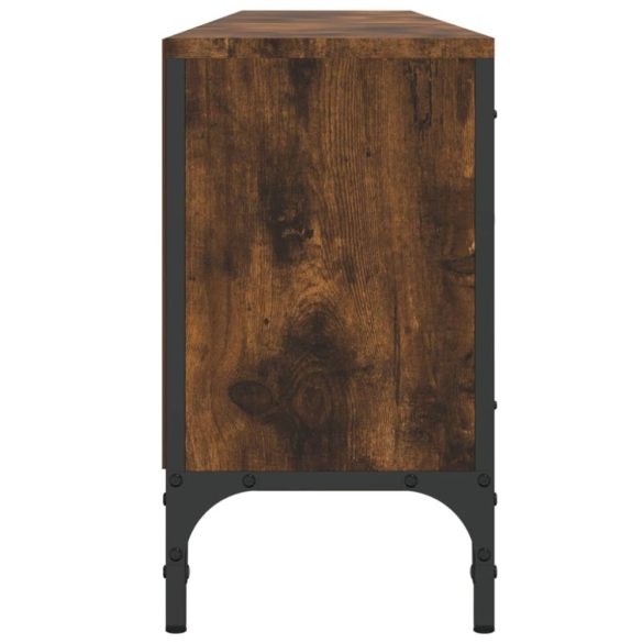 füstös tölgy színű szerelt fa TV-szekrény fiókkal 200x25x44 cm