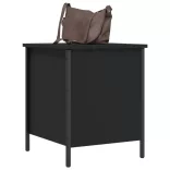 fekete szerelt fa tárolópad 40 x 42,5 x 50 cm