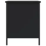 fekete szerelt fa tárolópad 40 x 42,5 x 50 cm