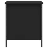 fekete szerelt fa tárolópad 40 x 42,5 x 50 cm