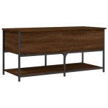 barna tölgyszínű szerelt fa tárolópad 100 x 42,5 x 47 cm