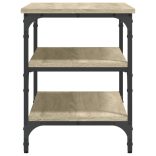 sonoma tölgy színű szerelt fa cipőtároló pad 70x38,5x49 cm