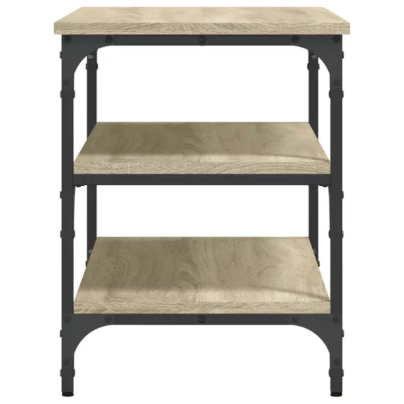 sonoma tölgy színű szerelt fa cipőtároló pad 70x38,5x49 cm