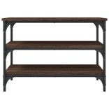 barna tölgy színű szerelt fa cipőtároló pad 70 x 38,5 x 49 cm