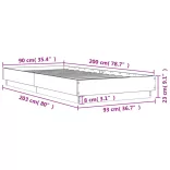 fehér szerelt fa ágykeret 90 x 200 cm