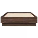 barna tölgy színű szerelt fa ágykeret matrac nélkül 90x190 cm