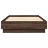 barna tölgy színű szerelt fa ágykeret matrac nélkül 75x190 cm