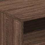 barna tölgyszínű dohányzóasztal LED-lámpákkal 50x49x40 cm