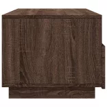 barna tölgyszínű dohányzóasztal LED-lámpákkal 90x49x40 cm