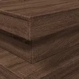 barna tölgyszínű dohányzóasztal LED-lámpákkal 90x50x40 cm