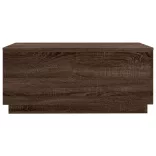 barna tölgyszínű dohányzóasztal LED-lámpákkal 90x50x40 cm