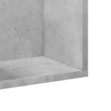 2 db betonszürke szerelt fa faliszekrény 99x18x16,5 cm