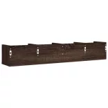 2 db barna tölgyszínű szerelt fa faliszekrény 99x18x16,5 cm