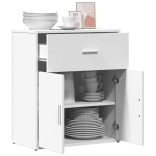 fehér szerelt fa tálalószekrény 60 x 31 x 70 cm