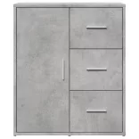 betonszürke szerelt fa tálalószekrény 60 x 31 x 70 cm