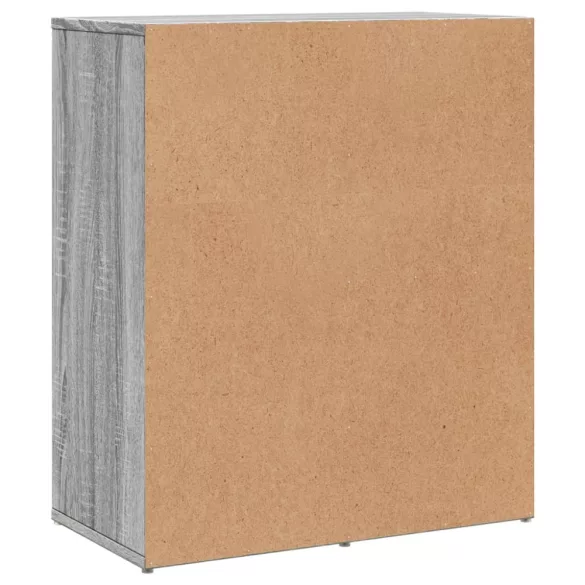 szürke sonoma színű szerelt fa tálalószekrény 60 x 31 x 70 cm