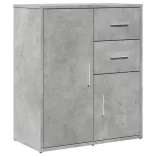 betonszürke szerelt fa tálalószekrény 60 x 31 x 70 cm