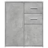 betonszürke szerelt fa tálalószekrény 60 x 31 x 70 cm